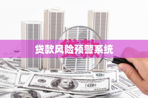 临潼贷款风险预警系统