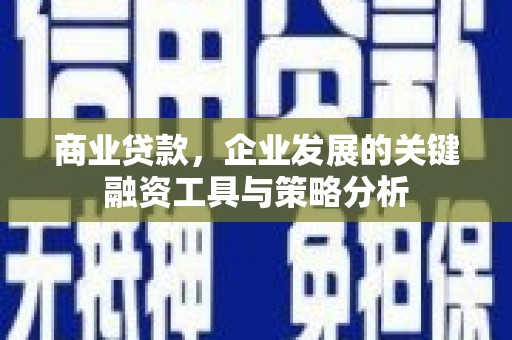临潼商业贷款，企业发展的关键融资工具与策略分析