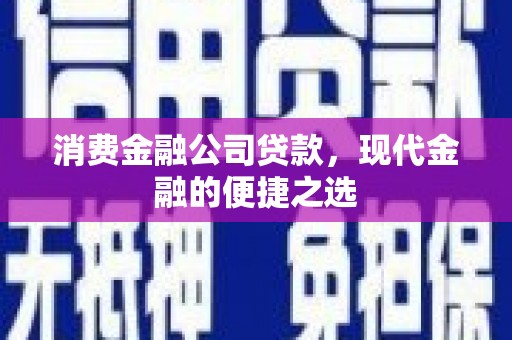 临潼消费金融公司贷款，现代金融的便捷之选